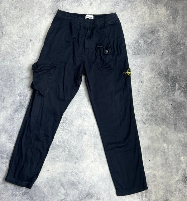 Stone island 2021 navy multipocket cargo trousers
