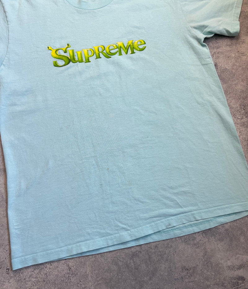 Supreme shrek baby blue tee