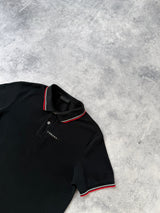 Prada black polo shirt black badge