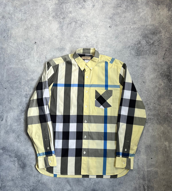 Burberry yellow check L/S shirt
