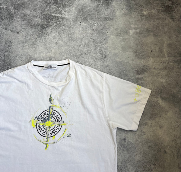 Stone island 2021 white graphic tee