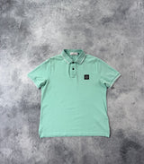 Stone island mint green polo shirt