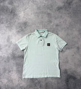 Stone island AW22 aqua blue polo shirt