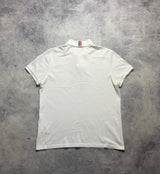 Moncler white arm logo polo shirt
