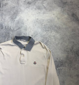 Moncler cream & grey L/S polo shirt