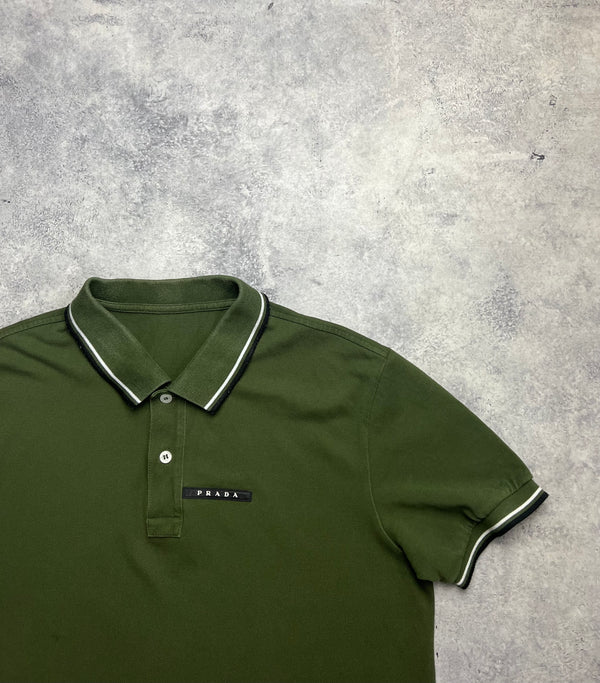 Prada khaki polo shirt