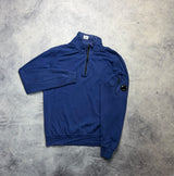 CP company lightweight blue 1/4 zip jumper