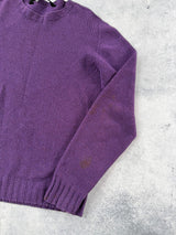 Palm angels purple curved logo jumper