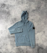 Stone island AW22 light blue pullover hoodie