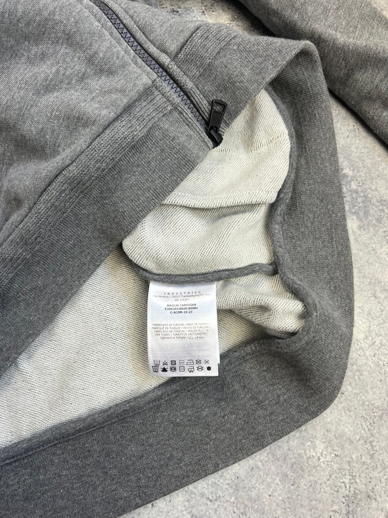Moncler grey logo print cotton track jacket
