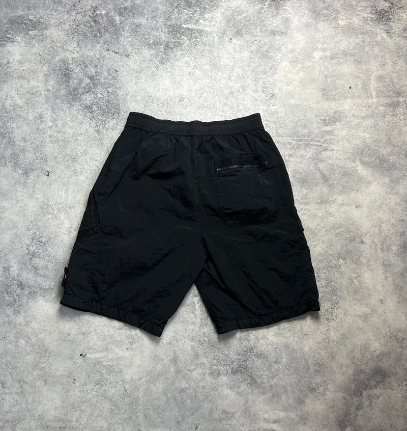 Stone island 2024 black nylon cargo shorts