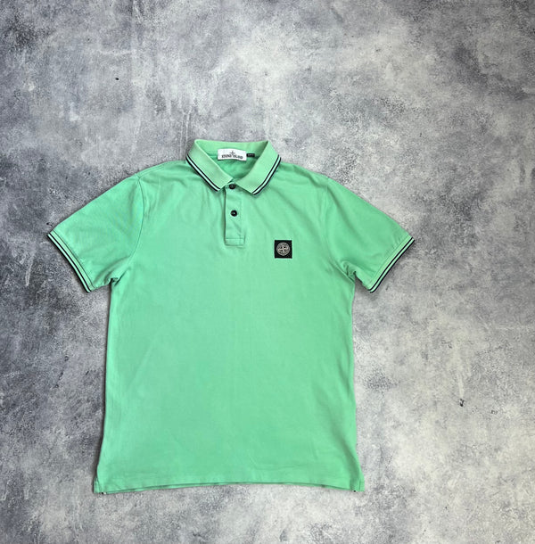 Stone island 2015 light green polo shirt