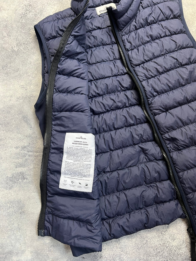 Stone island navy micro yarn down gilet – MrBreckz Limited