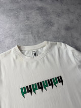 Yelir world white logo tee