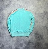 Palm angels blue chenille bomber track jacket