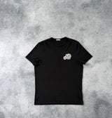Moncler black double logo tee