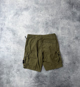 Stone island SS21 khaki green tela cargo shorts