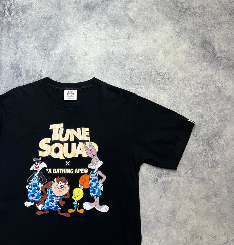 Bape x space jam tune squad black tee