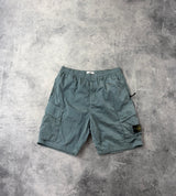 Stone island AW23 sky blue nylon metal cargo shorts