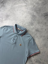 Moncler baby blue polo shirt