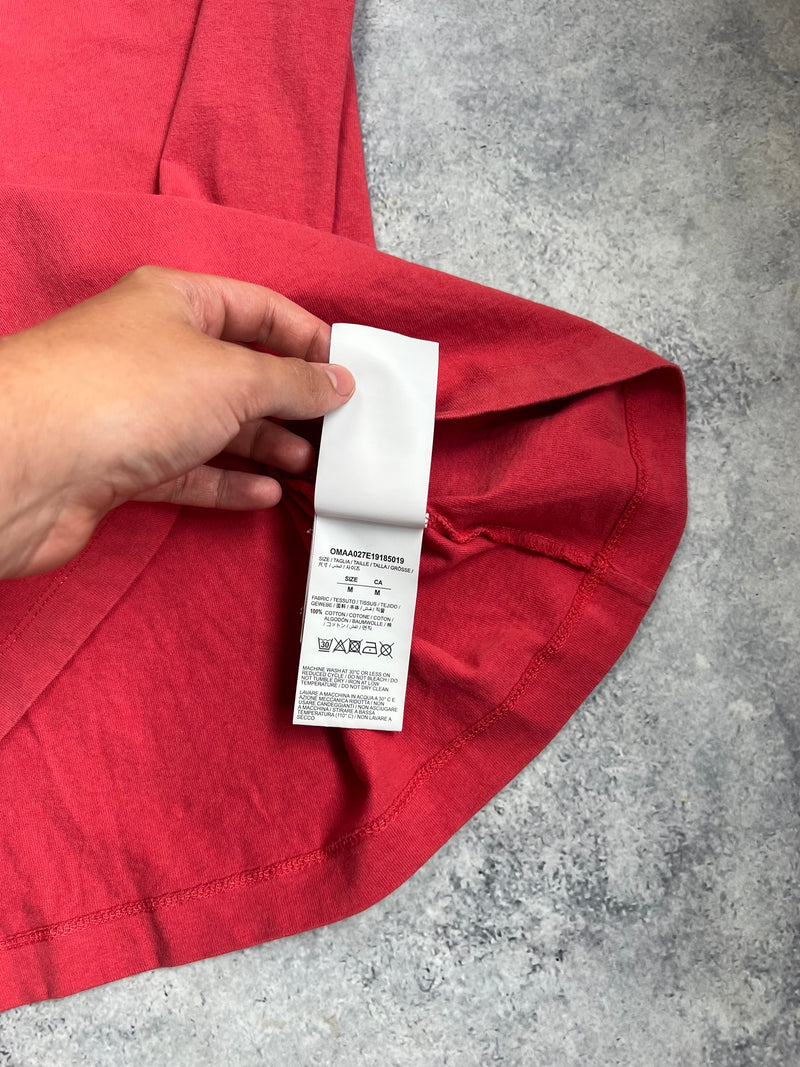 Off-white small logo red tee
