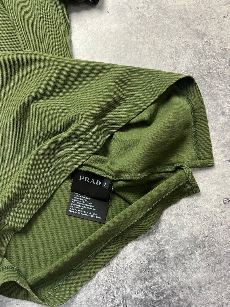 Prada khaki polo shirt