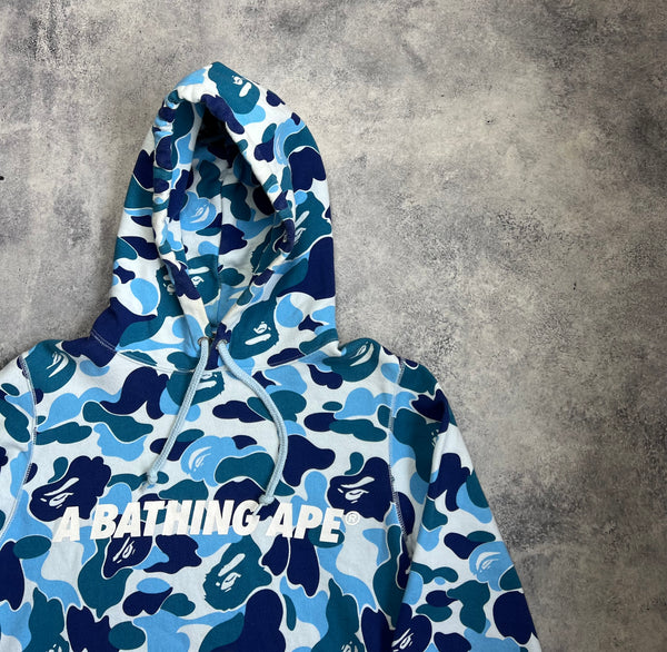 Bape ABC blue camo pullover hoodie