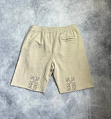 Off-white cotton beige shorts