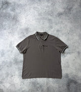 Prada grey polo shirt black badge