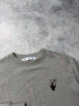 Off-white degrade arrow jumper melange grey