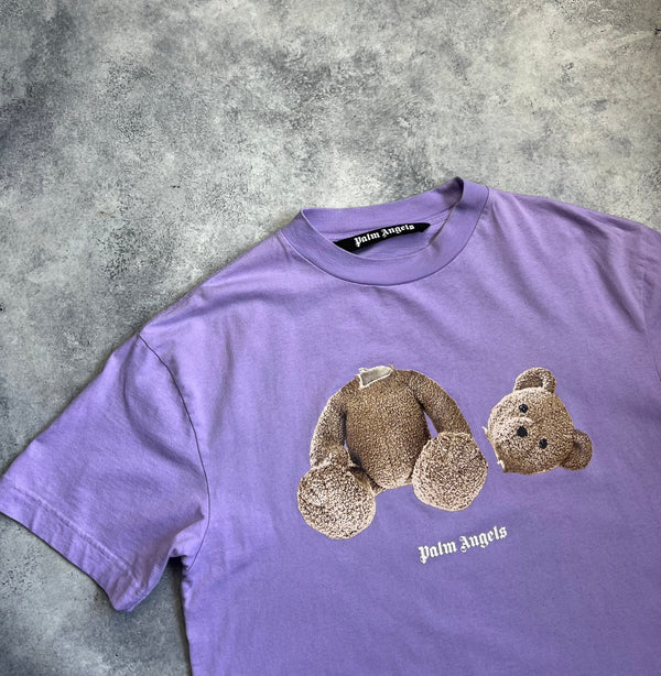 Palm angels lilac bear tee