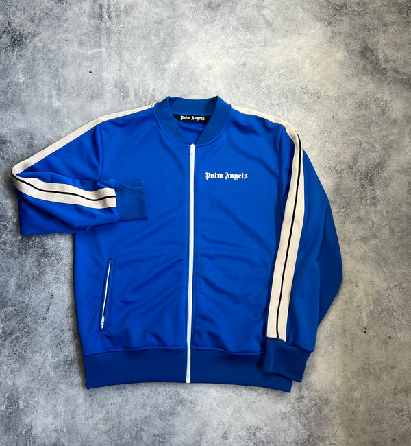 Palm angels blue bomber track jacket