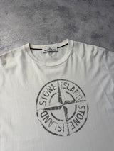 Stone island compass white tee