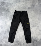 Stone island black cargo trousers