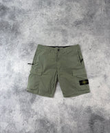 Stone island sage green cargo shorts