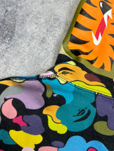 Bape multi camo shark full zip hoodie