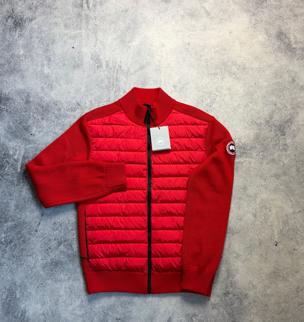 Canada goose red hybridge knit jacket