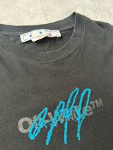 Off-white stitch logo black tee