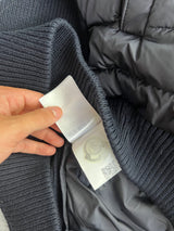 Moncler navy tricot cardigan jacket