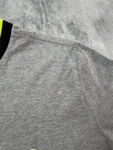 Moncler grey two tone tee with chest logo