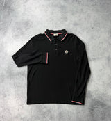 Moncler L/S black polo shirt