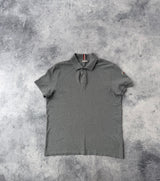 Moncler grey polo shirt with arm logo