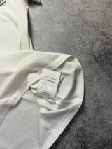 Moncler white double logo tee