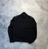 Moncler black tricot zip up cardigan