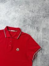 Moncler red polo shirt