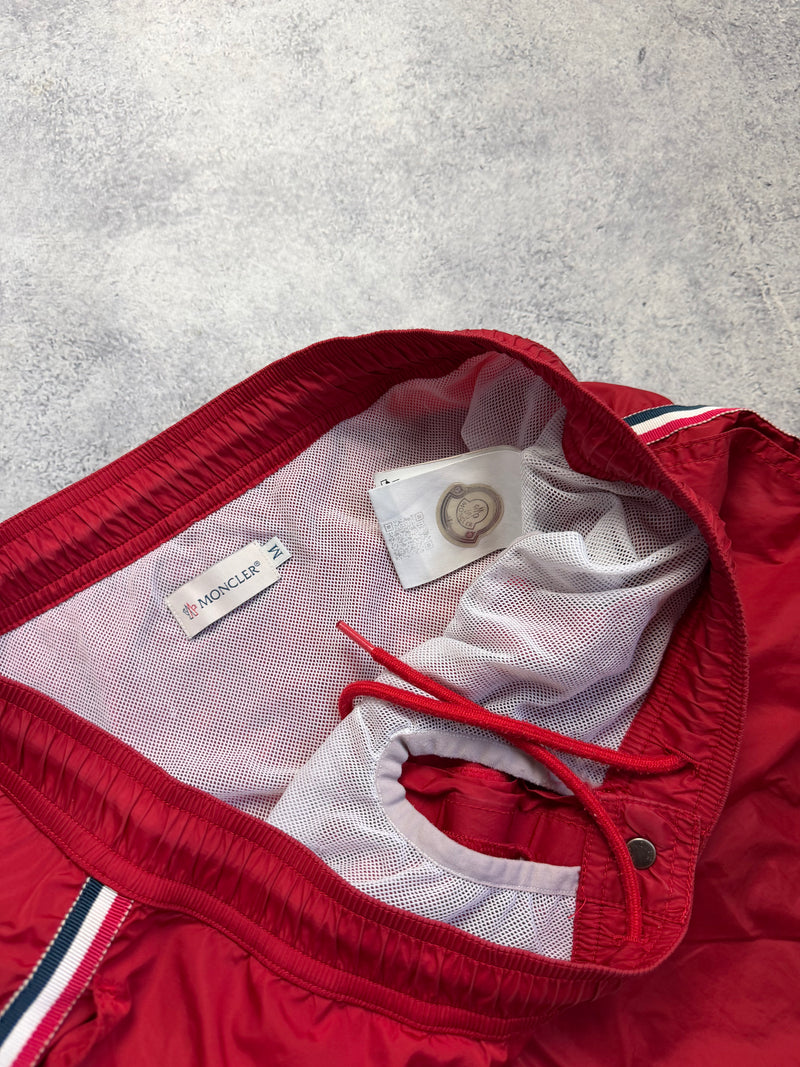 Moncler red swim shorts