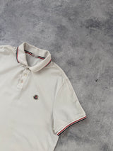 Moncler white polo shirt