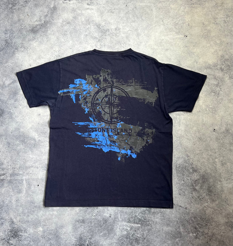 Stone island 2020 navy blue graphic tee
