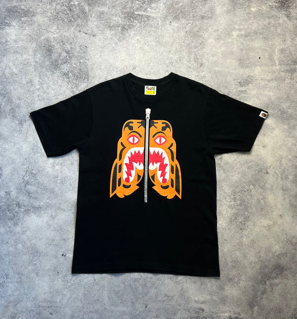 Bape black tiger shark tee