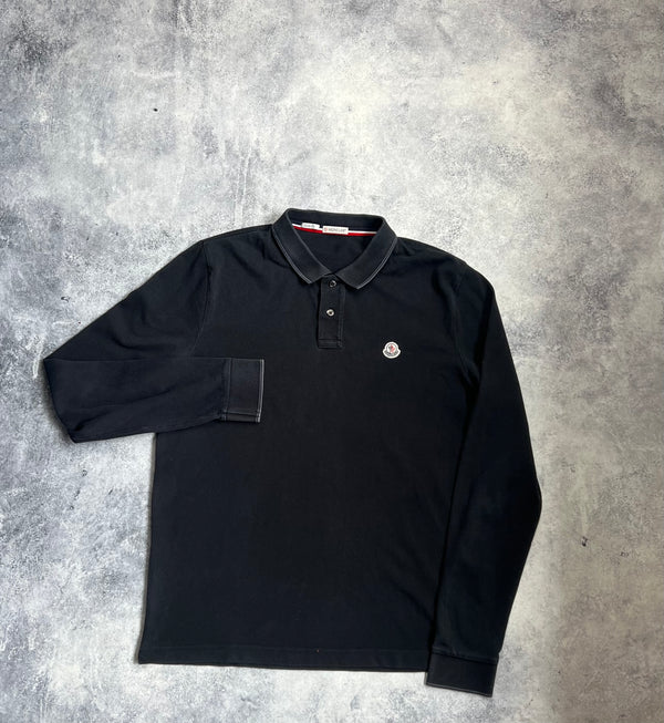 Moncler black L/S polo shirt